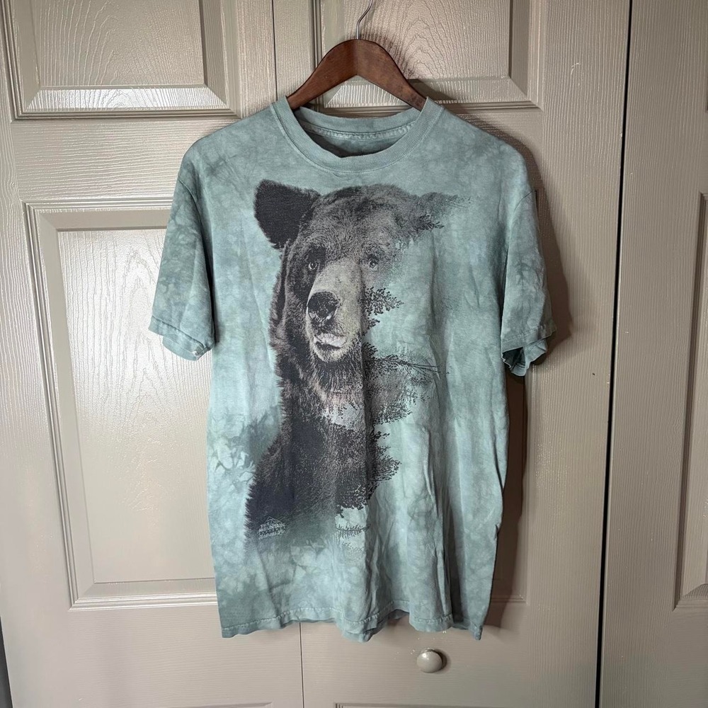 Vintage bear shirt medium The mountain nature tie-dye animal bear wildlife - Picture 1 of 3